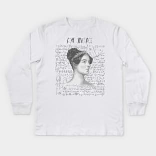 Ada Lovelace Portrait Kids Long Sleeve T-Shirt